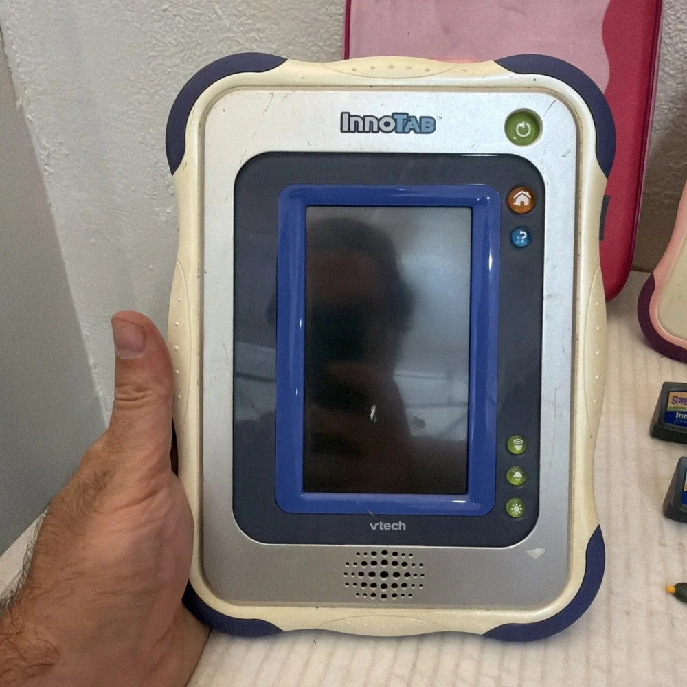 2 InnoTab 1 Learning System Tablets VTech 1268 with 3 Games & Backpack Case